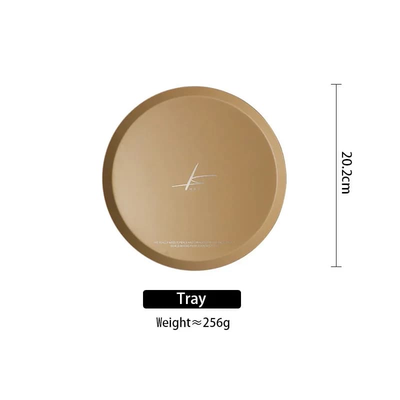 Plateau de rangement en acier inoxydable de Style luxueux léger, ornements décoratifs doux cosmétiqu