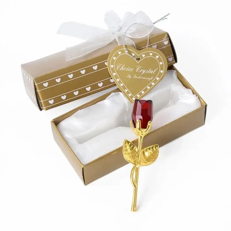 Cadeaux de fête des mères pour petite amie, Rose artificielle en cristal, fleurs d'amour éternel pou