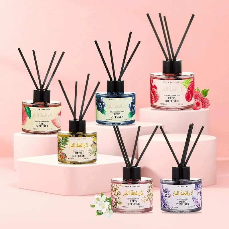 Huile essentielle d'aromathérapie sans flamme, 100ml, huile parfumée de lavande et de Rose avec diff