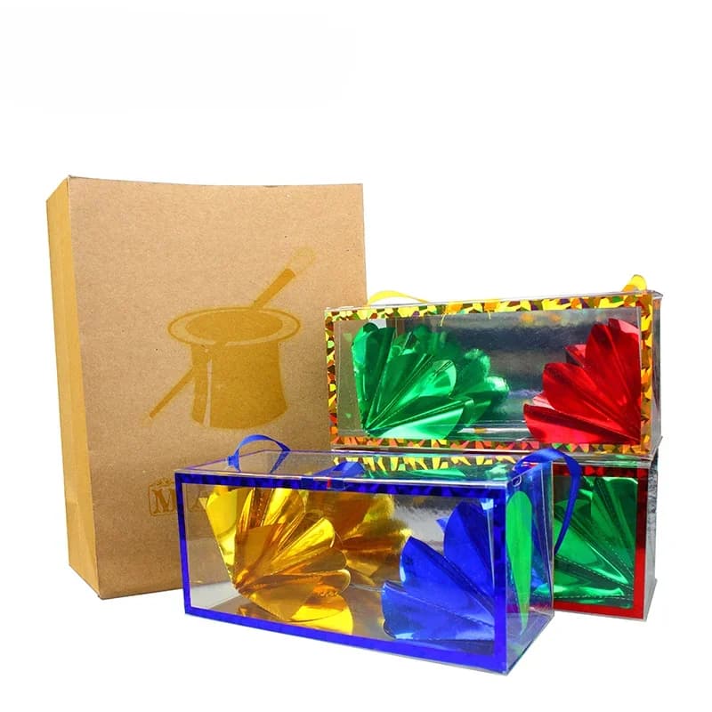 La petite boîte à fleurs, sac de rêve de Production, tours de magie, gros plan, accessoires magiques