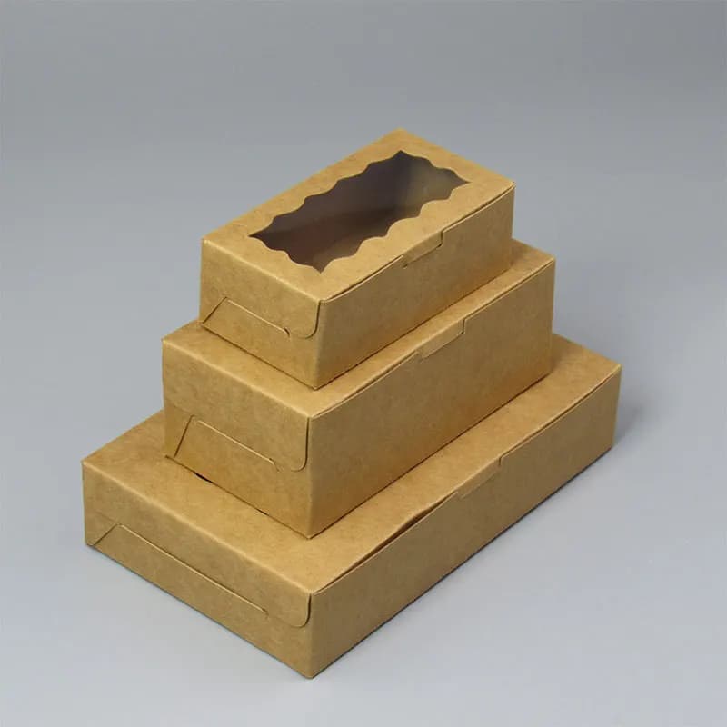 10/20 petites boîtes cadeaux rectangulaires avec fenêtre transparente pour la pâtisserie, la présent