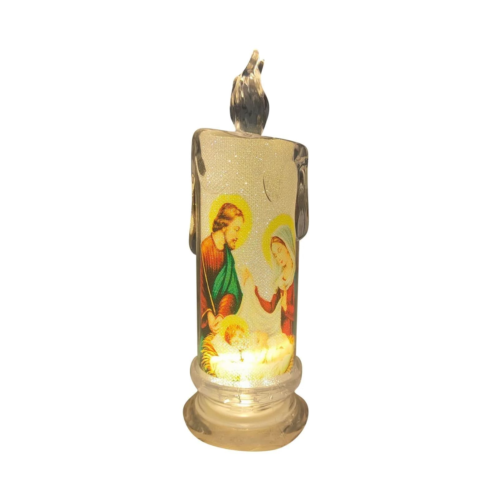 Jésus catholique chrétien cérémonie religieuse vierge électronique sans flamme LED bougies de prière