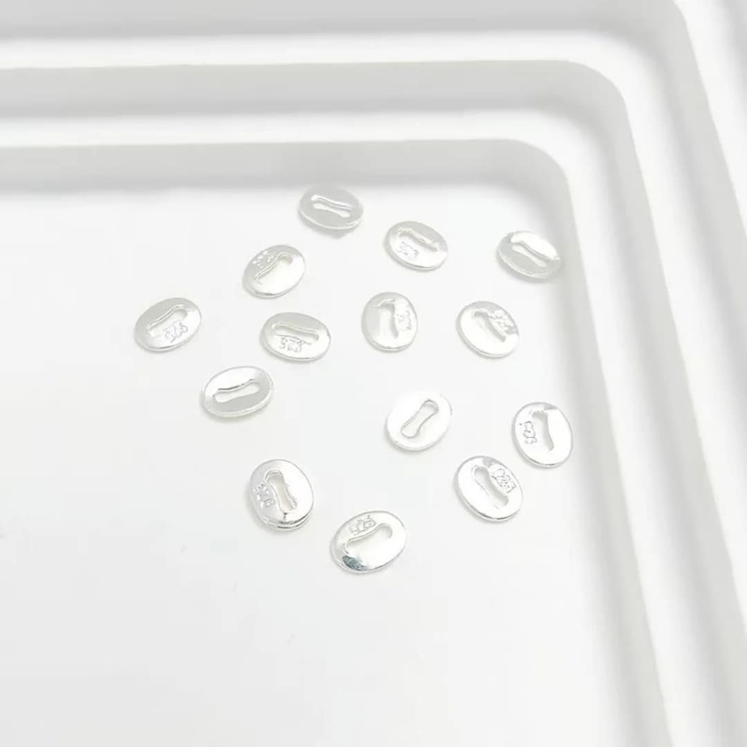 Marque plaquée argent 100, 925 pièces à suspendre, 4x5mm, accessoires de bijoux fantaisie, lot de 92