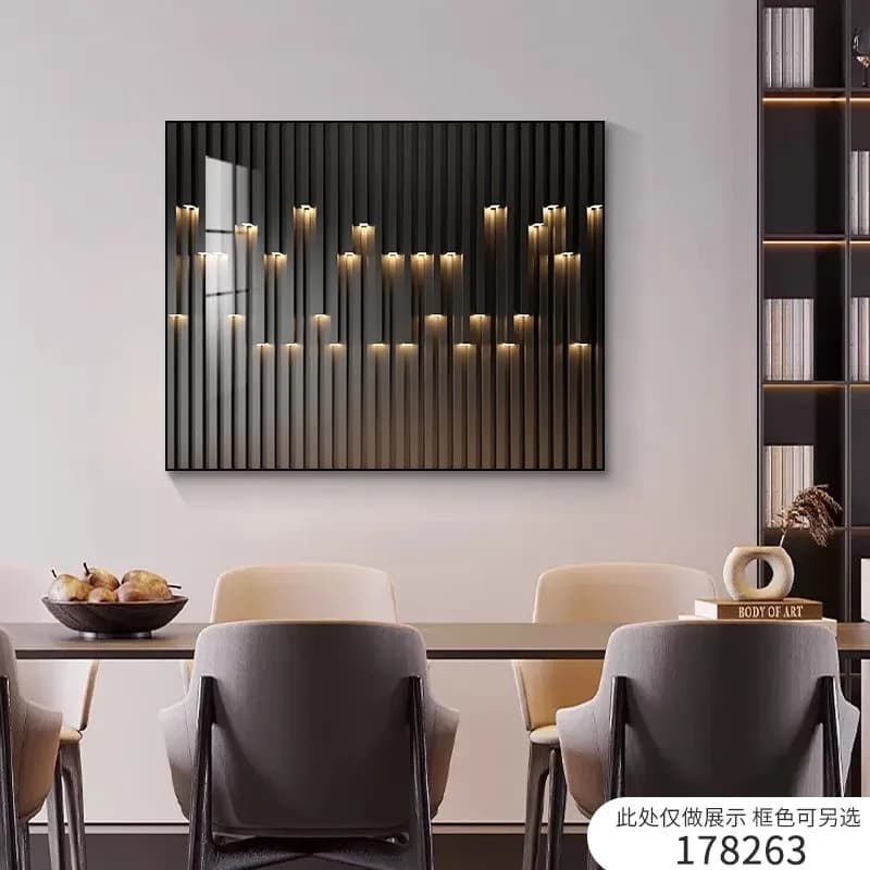 Boîte de distribution de compteur électrique de luxe moderne, peinture abstraite suspendue, interrup
