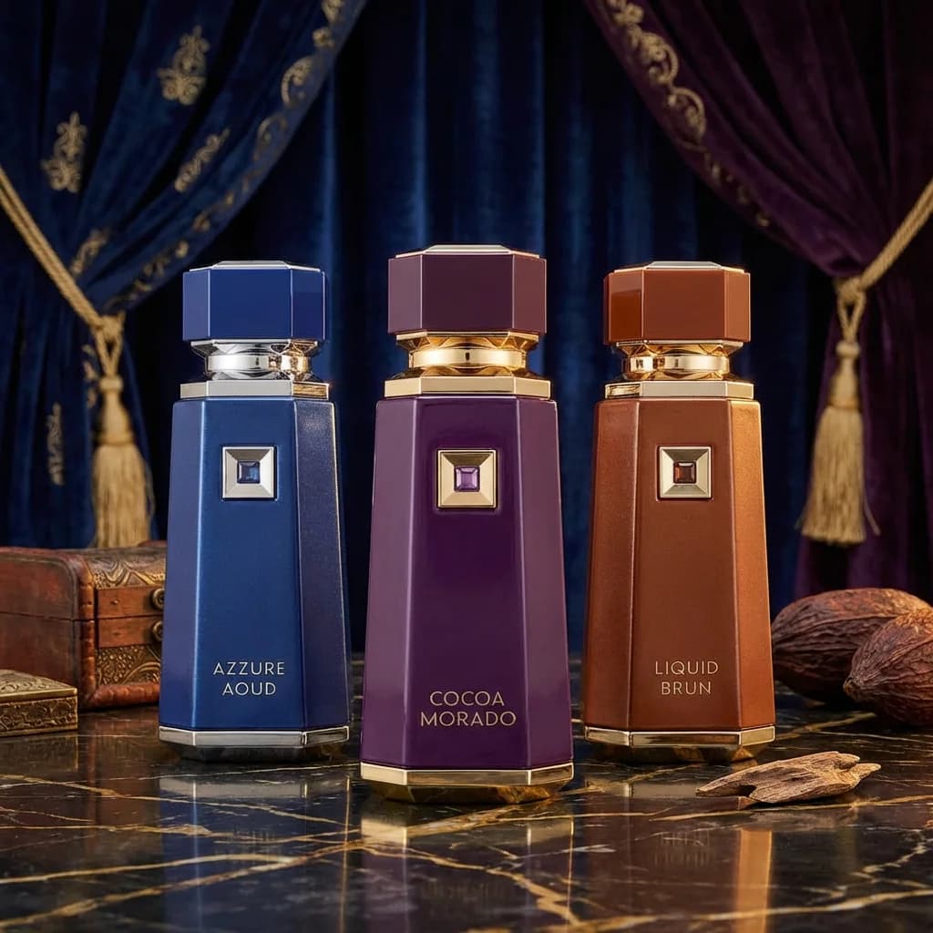 Parfum arabe longue tenue liquide Brun Cocoa Morado Azzure Aoud French Avenue Fragrance Woody Spicy Vanilla Parfum pour femme