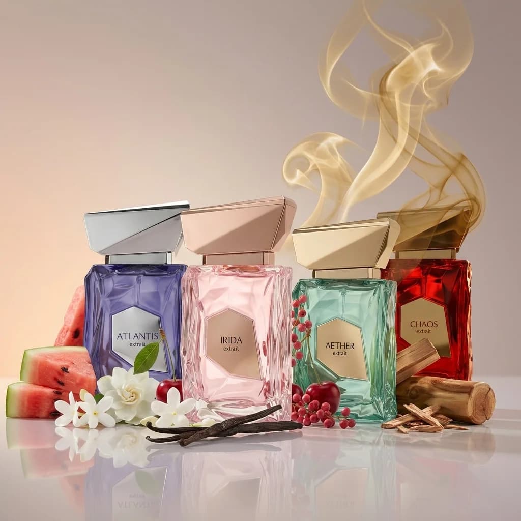 Parfum de luxe du Moyen-Orient, parfum arabe de Dubaï, Aether Irida Chaos Extrait, parfum longue durée, parfum fruité aromatique, unisexe