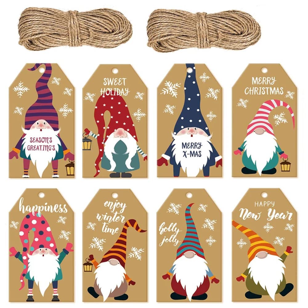 Étiquettes de Joyeux Noël Attro en Papier d'Emballage Cadeau