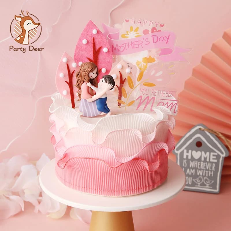 Décoration d'arbre pour mère et bébé, décoration de gâteau d'anniversaire pour enfants, fournitures de fête, jolis cadeaux