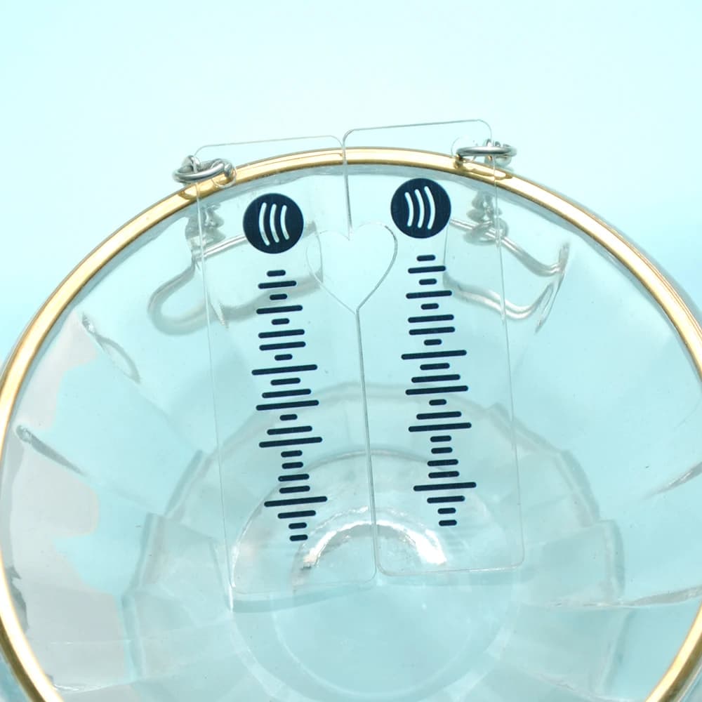 Petite carte cadeau avec porte-clés, 1 pièce, impression de chanson musicale personnalisée, cartes Souvenir en acrylique transparent