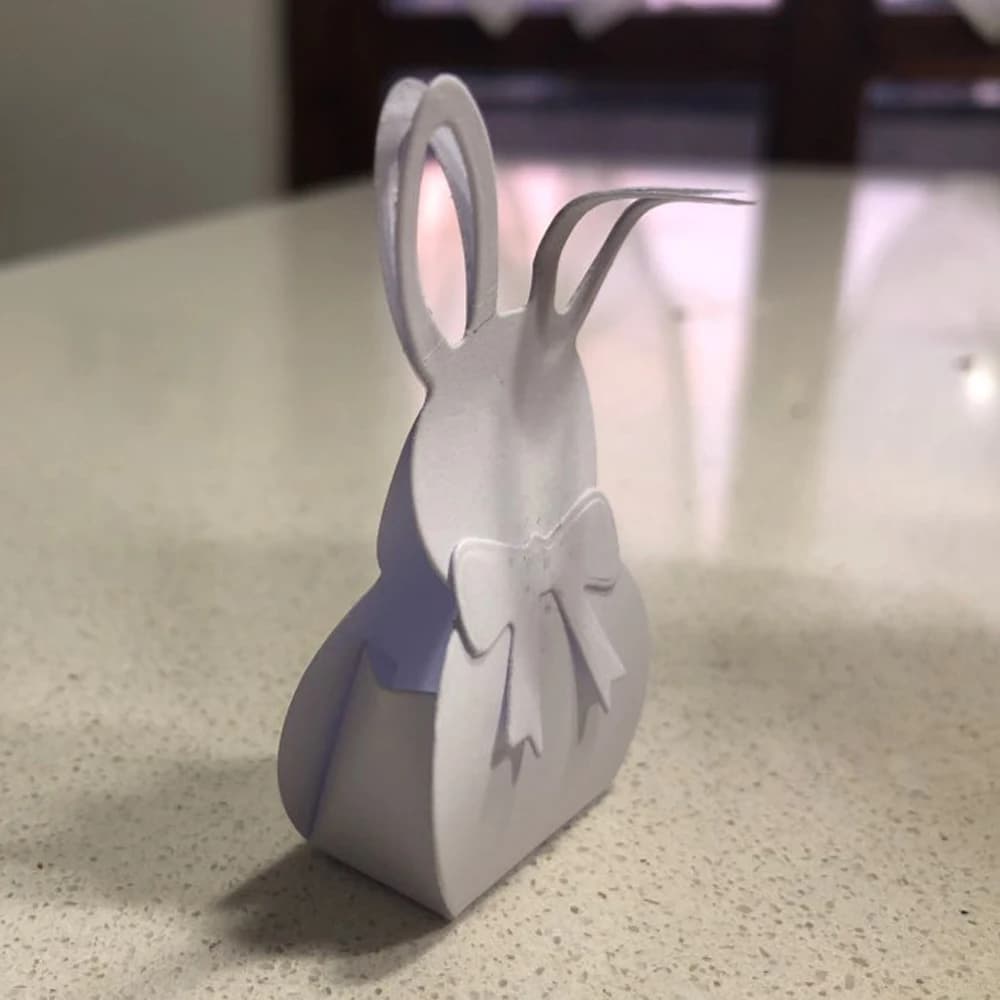 Boîte de lapin de Pâques effet 3D, matrices de découpe en métal, bricolage, scrapbooking, papier, galets, carte décorative, artisanat, gaufrage, découpes