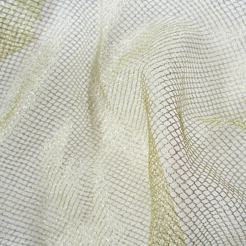 1 Yard Tissu en Tulle Doré à Mailles pour Emballage Cadeau d'Anniversaire, Fil Argenté, Décoration de Mariage, DIY de Noël, Décoration de Cour en Forme d'Oie