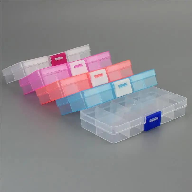 10 fentes (réglable) boîte à bijoux en plastique mallette de rangement artisanat bijoux organisateur perles bijoux à bricoler soi-même faisant joyero organisateur Z28