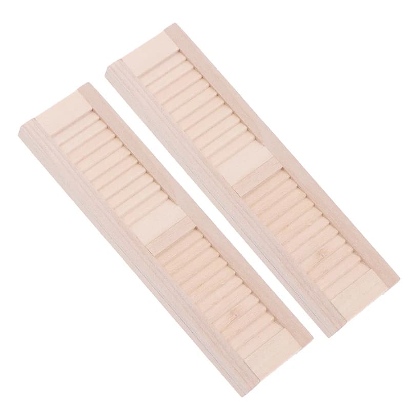 Volets miniatures en bois pour maison de poupée 1:12