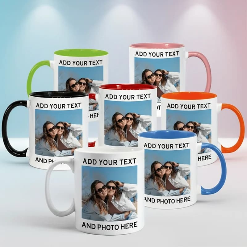 1 tasse personnalisée avec des images et du texte personnalisables