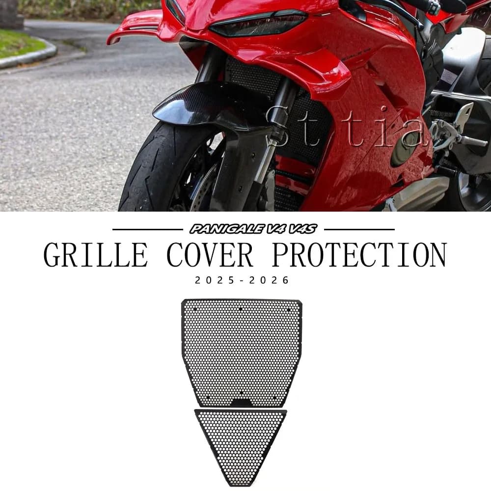 PANIGALE V4 V4S 2026 Nouvelle Protection de Radiateur en Aluminium CNC pour Moto Compatible avec Ducati Panigale V4 V4S 2025