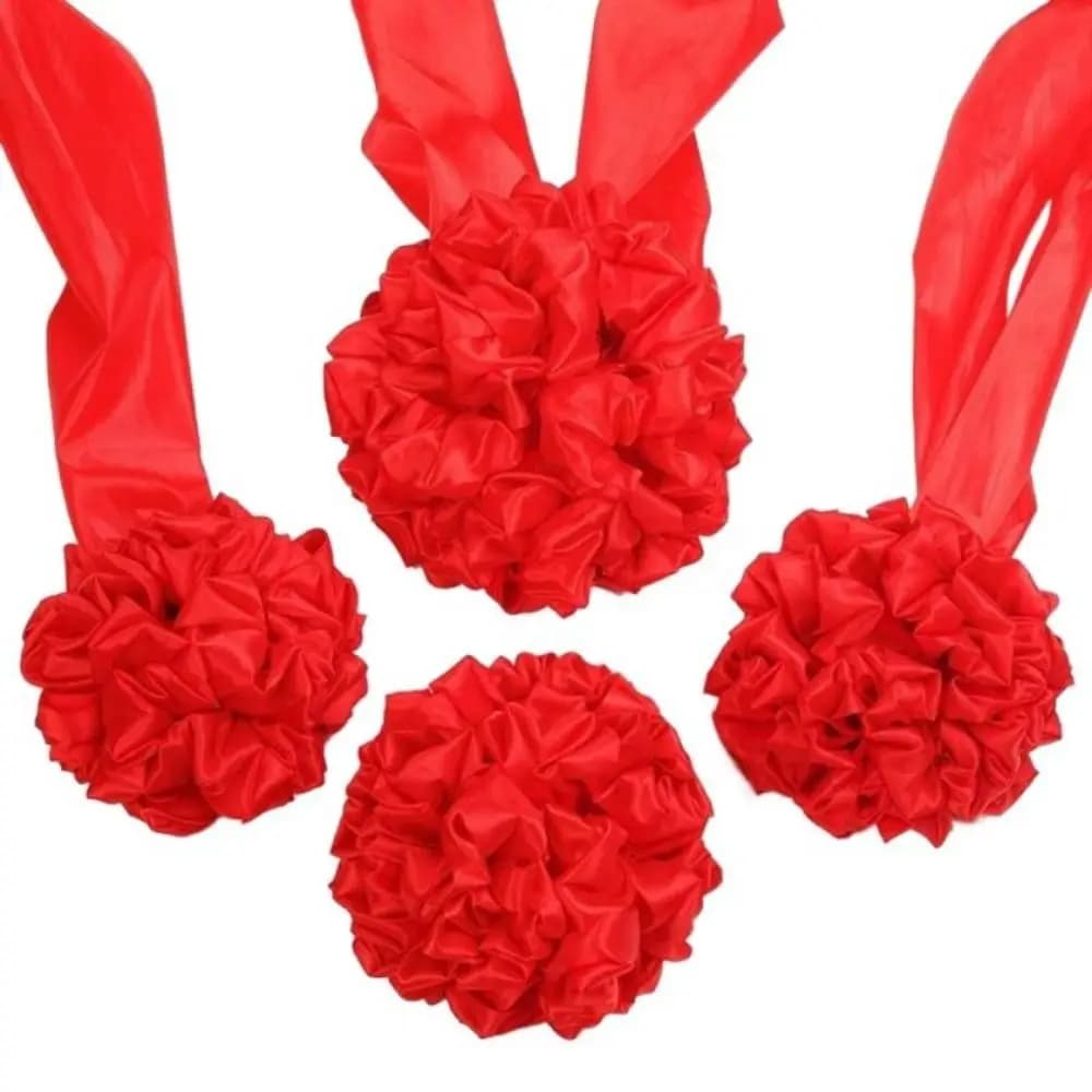 Grande boule de fleur rouge pour décor de voiture de mariage, hortensia rouge, accessoires de danse carrés, nouveau