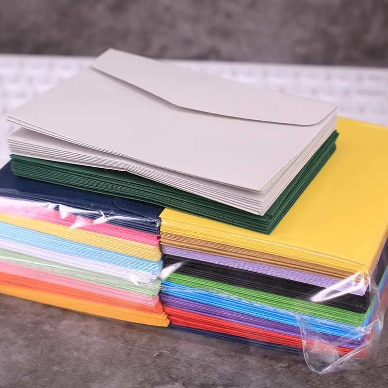 Petites enveloppes colorées 115mm x 82mm, 20 pièces/paquet, cartes postales, affaires, mariage