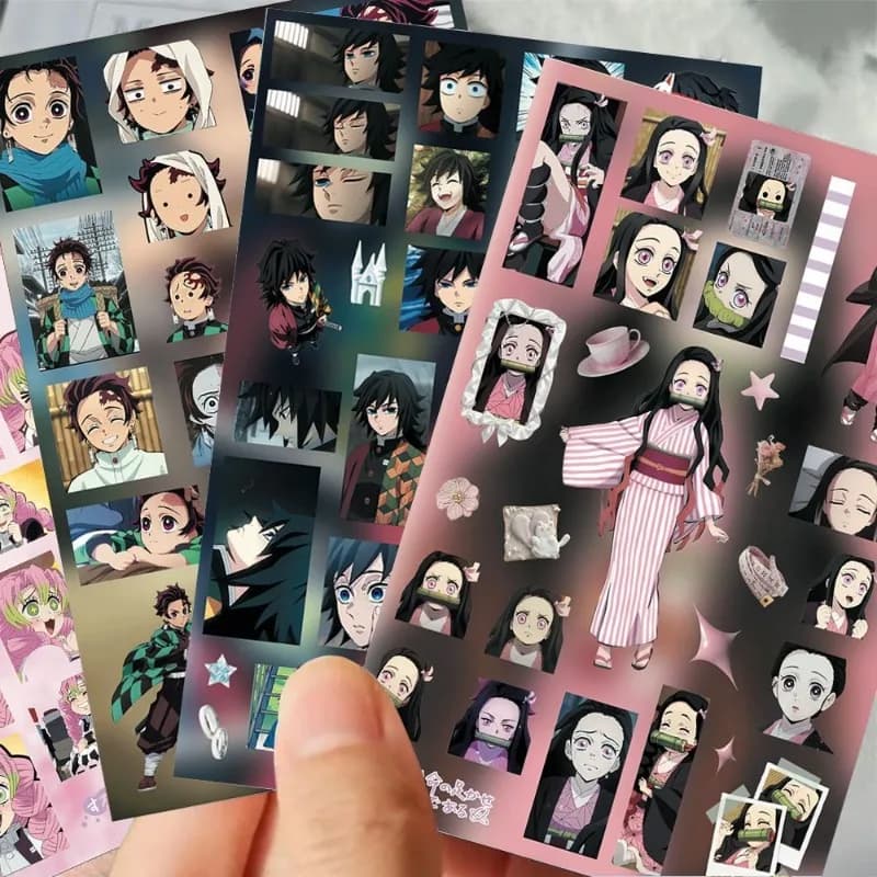 32 autocollants décoratifs Demon Slayer Nezuko et Zenitsu, style dessin animé, haute qualité, cadeau de festival, vente en gros