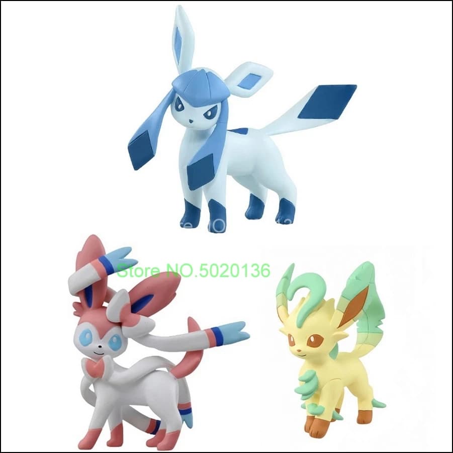 Lot de 9 figurines de collection Pokémon Eeveelution - Eevee Umbreon