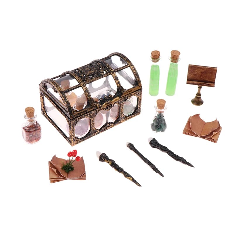 Maison de poupée, ornement de scène du monde assistant, Mini bouteille magique Vintage, modèle de baguette, décoration rétro, accessoires de Micro scène