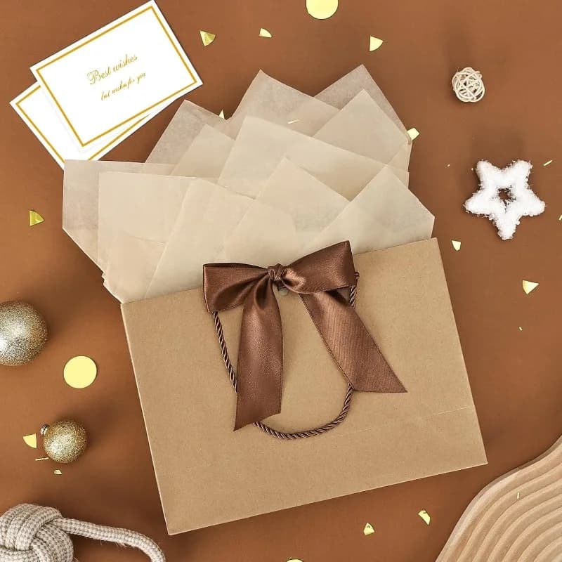 Sacs cadeaux 10 pièces sacs cadeaux moyens 5 pièces + 5 rubans sacs cadeaux moyens avec poignées et rubans à nœud pour anniversaire, mariage, fête des mères