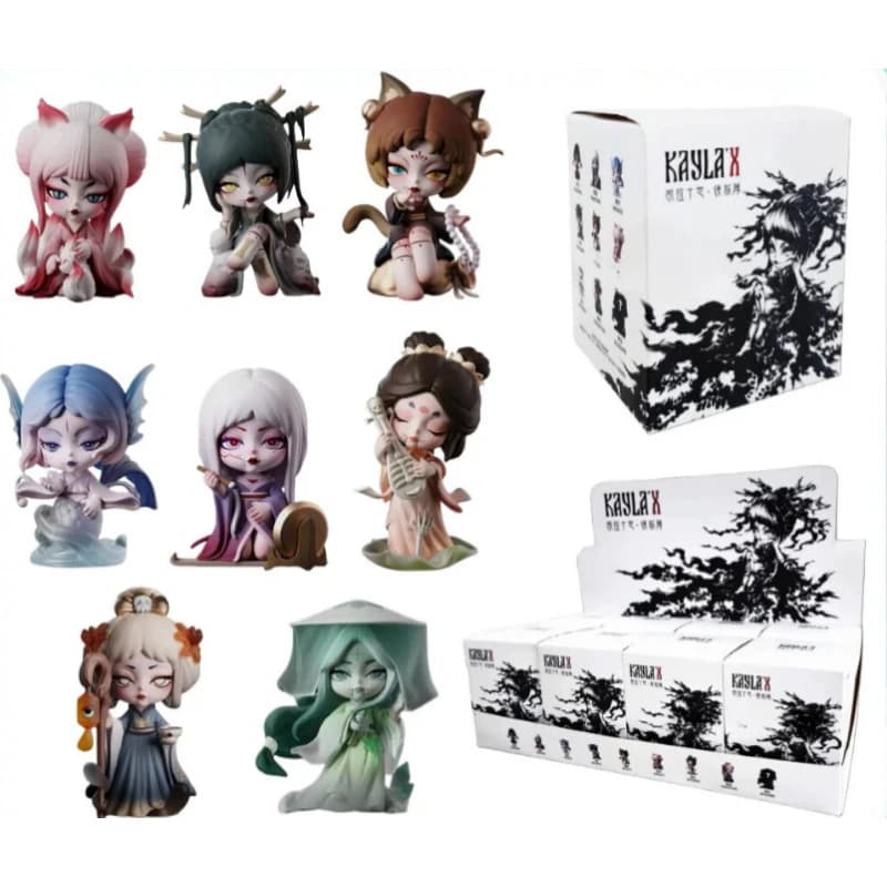 Kayla'X Dark Fairy Tale Serie Blind Box Figurine Kawaii Modèle Poupée Rare Ornement de Bureau Décoration Jouet Unique Dessin Animé Cadeau d'Halloween