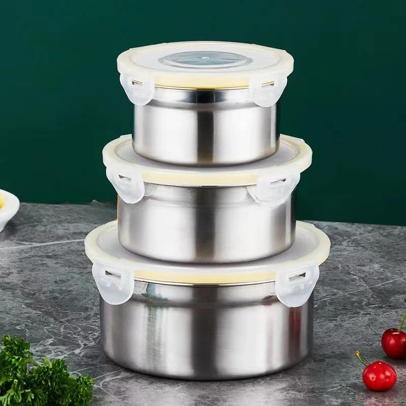 Boîte de conservation des aliments frais en acier inoxydable