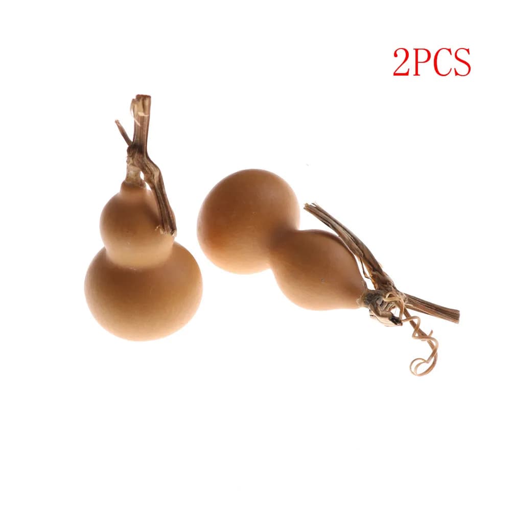 Gourde sèche naturelle aléatoire, 2 pièces, artisanat d'art, Collection 4 ~ 6cm, Mini bouteille de gourde séchée, bricolage, Doodle, sculpture, jouets cadeaux suspendus