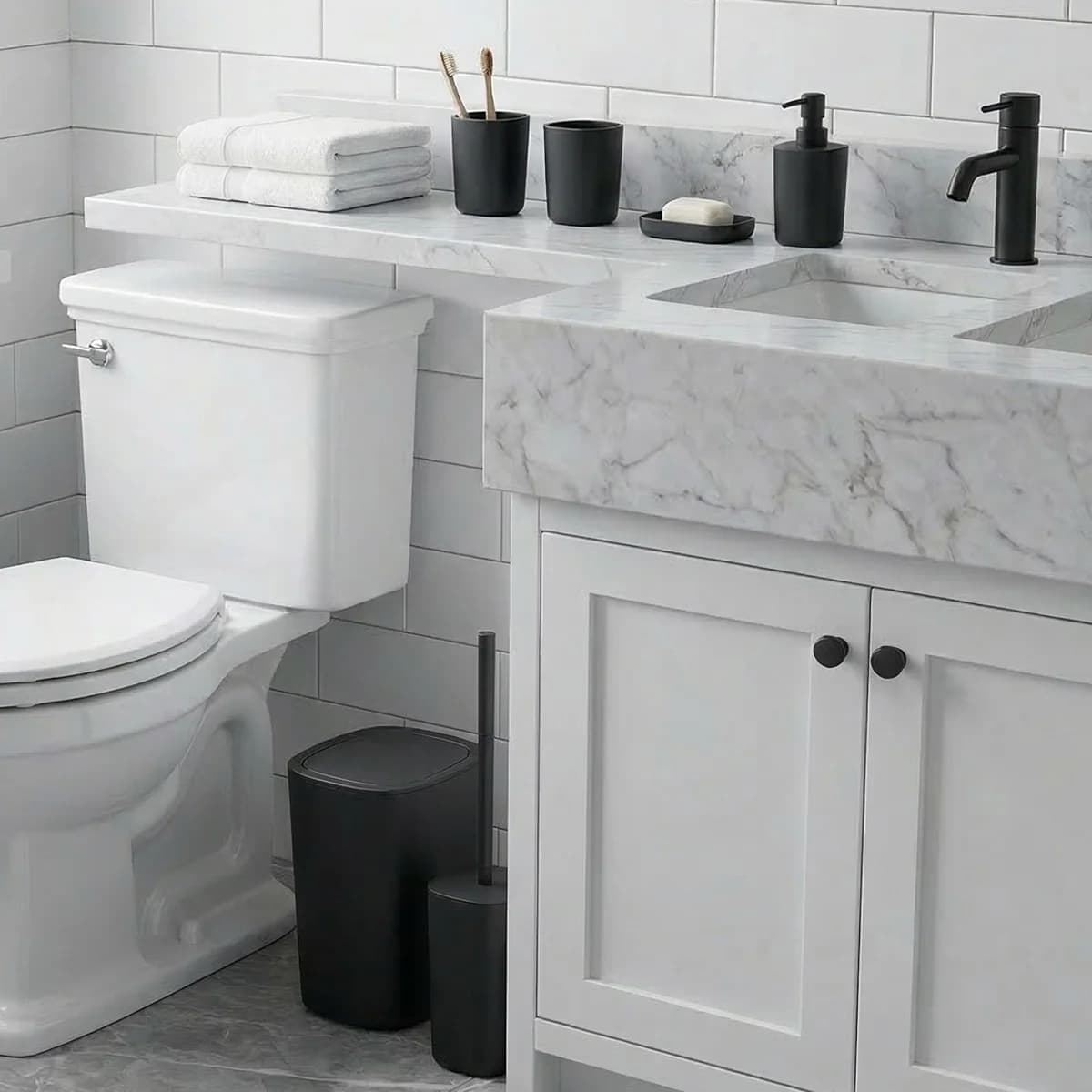 Ensemble d'accessoires de salle de bain 6 pièces
