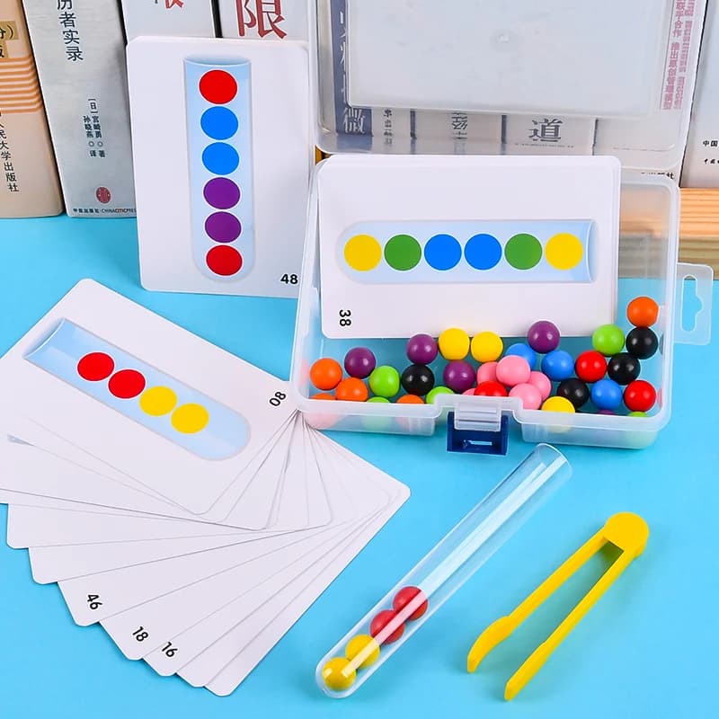 Jouets d'entraînement à la motricité fine pour enfants, entraînement à la concentration, jeu de perles à clip, appareils d'éducation précoce, éducation Montessori