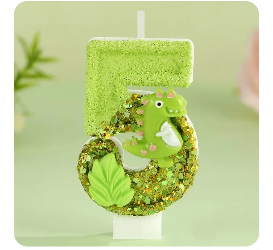 Cadeau d'anniversaire pour garçon, bougie décorative en forme de dinosaure mignon, ornement de gâteau, bougie sans fumée et sans goût, cadeau fait main