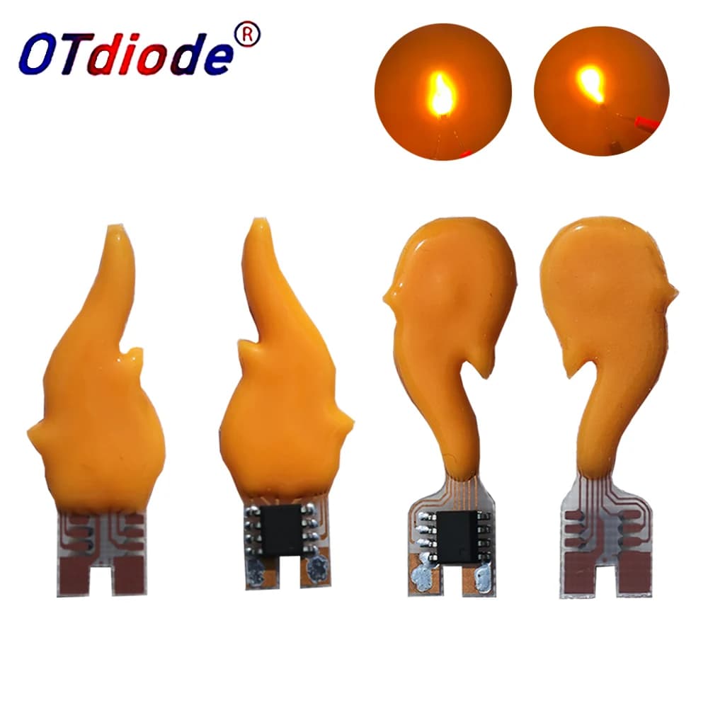 LED 3v 5v bougie clignotante COB LED flamme lumières 1800K DC3-5V fête d'anniversaire décoration ampoules Diode accessoires bricolage
