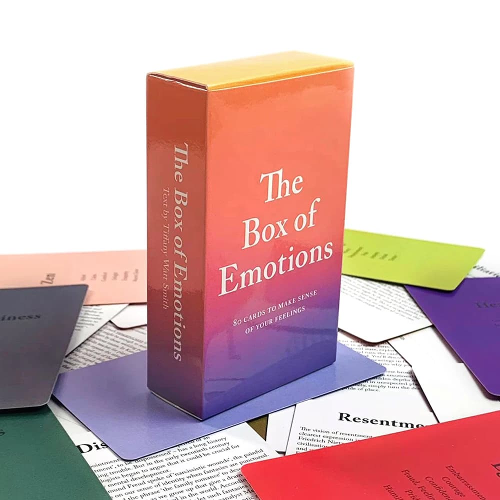 La boîte de cartes émotionnelles, version anglaise, 80 cartes pour comprendre vos sentiments, parfaites pour la guidance spirituelle et les collectionneurs