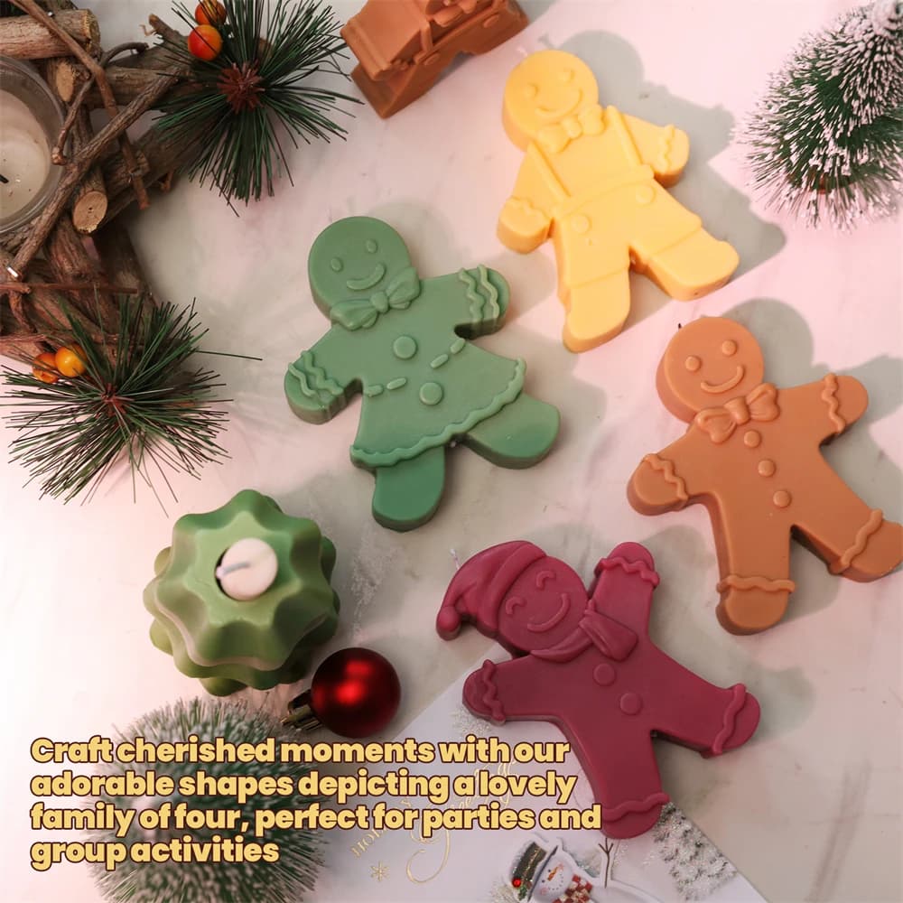 Moule à bougie en silicone fait à la main pour homme en pain d'épice, Regina, décoration de Noël, décoration de la maison