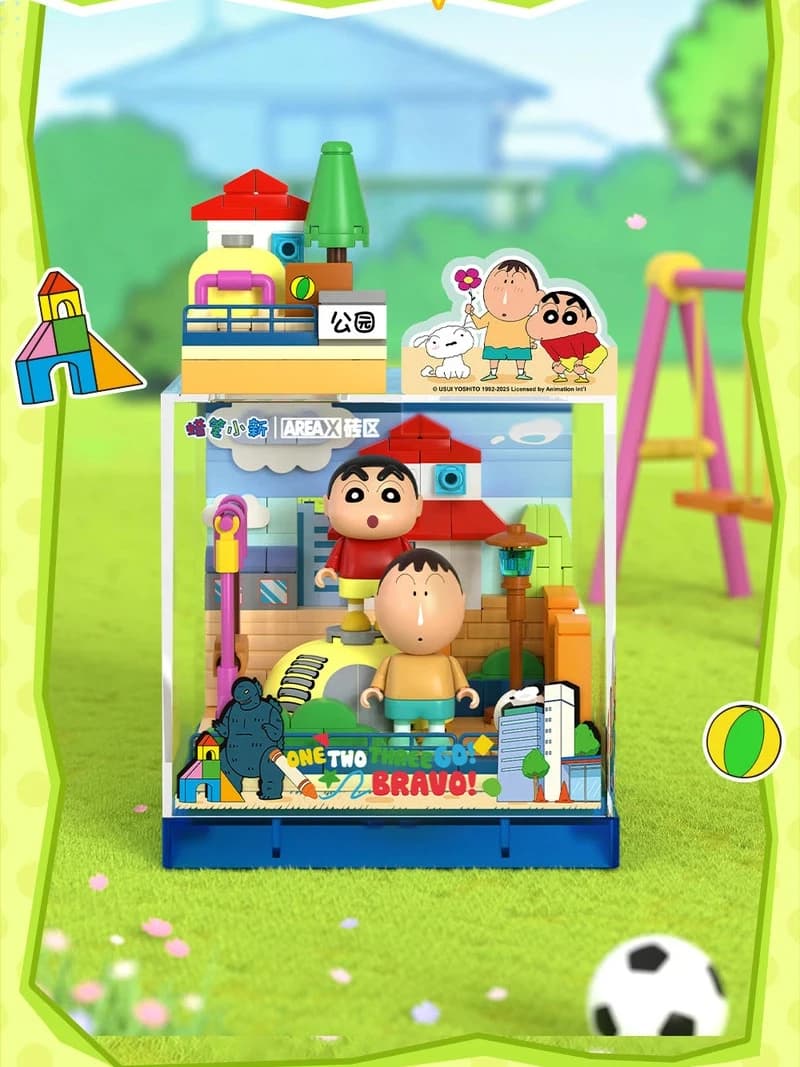 AREAX Blocs de construction Série Crayon Shin-chan, Puzzle en boîte, Jouet d'assemblage, Décoration, Ornement de bureau, Articles de collection pour les passionnés d'anime