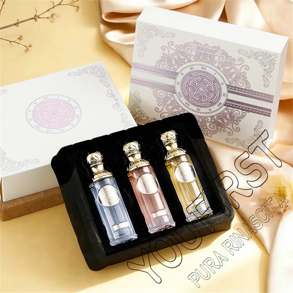 Parfum de luxe pour femme, eau de parfum, coffret cadeau 4 pièces, parfums arabes originaux, 75 ml, Dama, senteur florale naturelle, vaporisateur