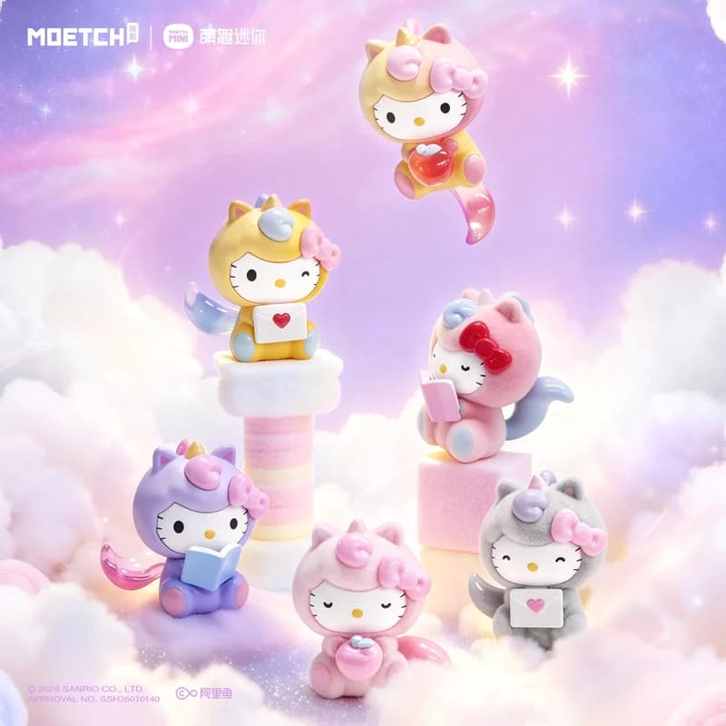 Série d'aventures de rêve Hello Kitty, mini figurine floquée en boîte surprise, figurine mignonne KT, ornement de bureau, objet de collection, cadeau pour filles