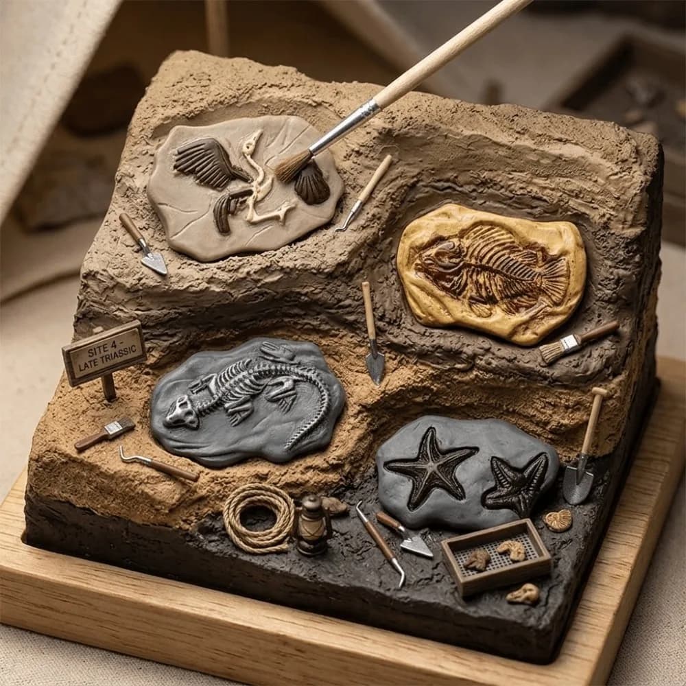 5 pièces de fossiles de dinosaures DIY