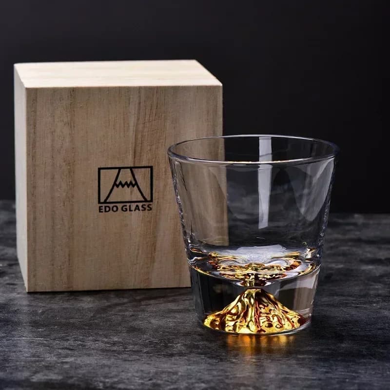 Tasse en verre à whisky à l'ancienne en forme de MT Fuji du Japon