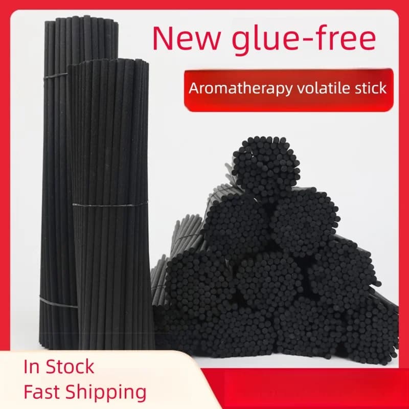 Bâtons de diffuseur 3mm x 20cm, recharge de parfum, bâtons de diffuseur épais en Fiber noire pour huiles de diffuseur, 50 pièces/paquet