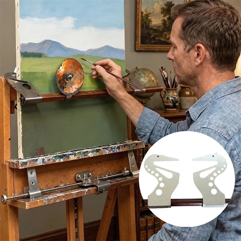 Support de main pour chevalet, pont de maintien de la main pour artiste avec accoudoirs réglables pour les détails de peinture, outil de support pour travaux sur chevalets