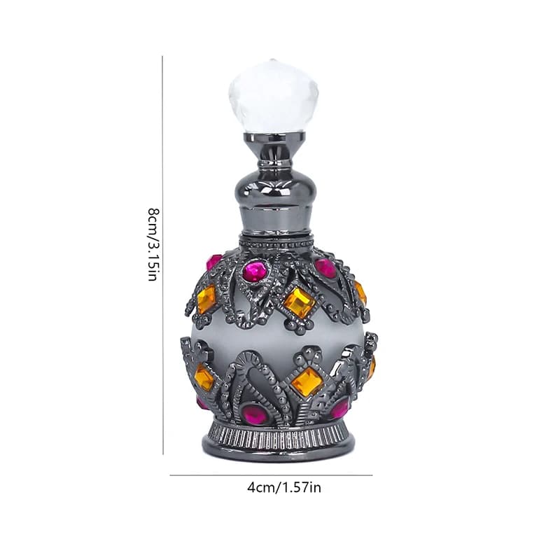 Bouteille de parfum à fente pour tous les jours, huile essentielle, style africain, stockage arabe, spécial Dubaï, salon de beauté, alliage, nouveau, 15ml, 2025