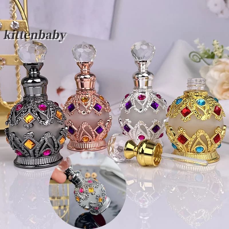 Bouteille de parfum à fente pour tous les jours, huile essentielle, style africain, stockage arabe, spécial Dubaï, salon de beauté, alliage, nouveau, 15ml, 2025