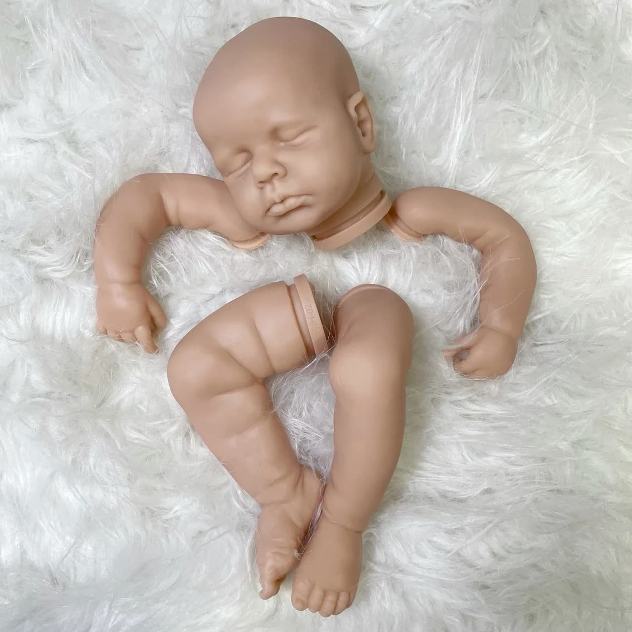 Kit de poupée en vinyle pour bébé Reborn, 19 pouces, LouLou, non peint, pièces inachevées, bricolage, Kit de poupée en vinyle vierge non assemblé