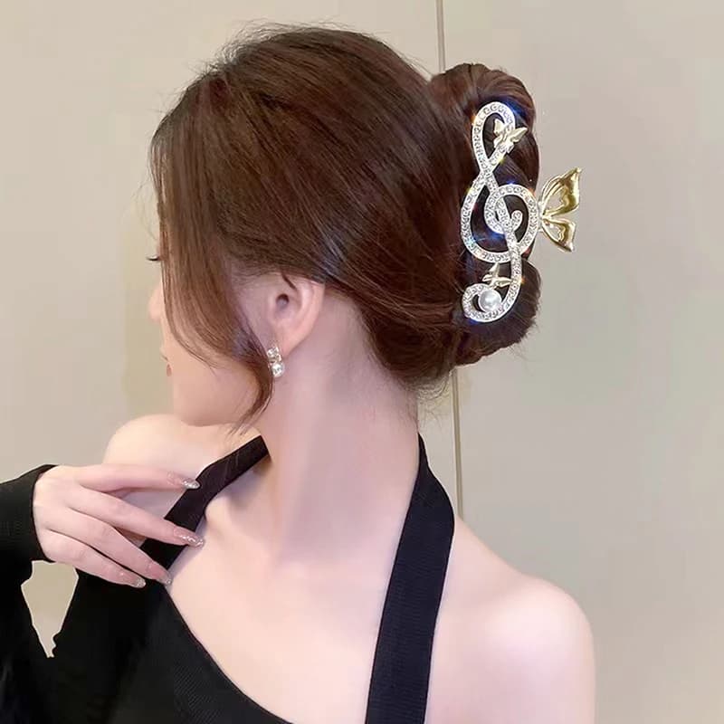 Pinces à cheveux en forme de note de musique pour femmes et filles