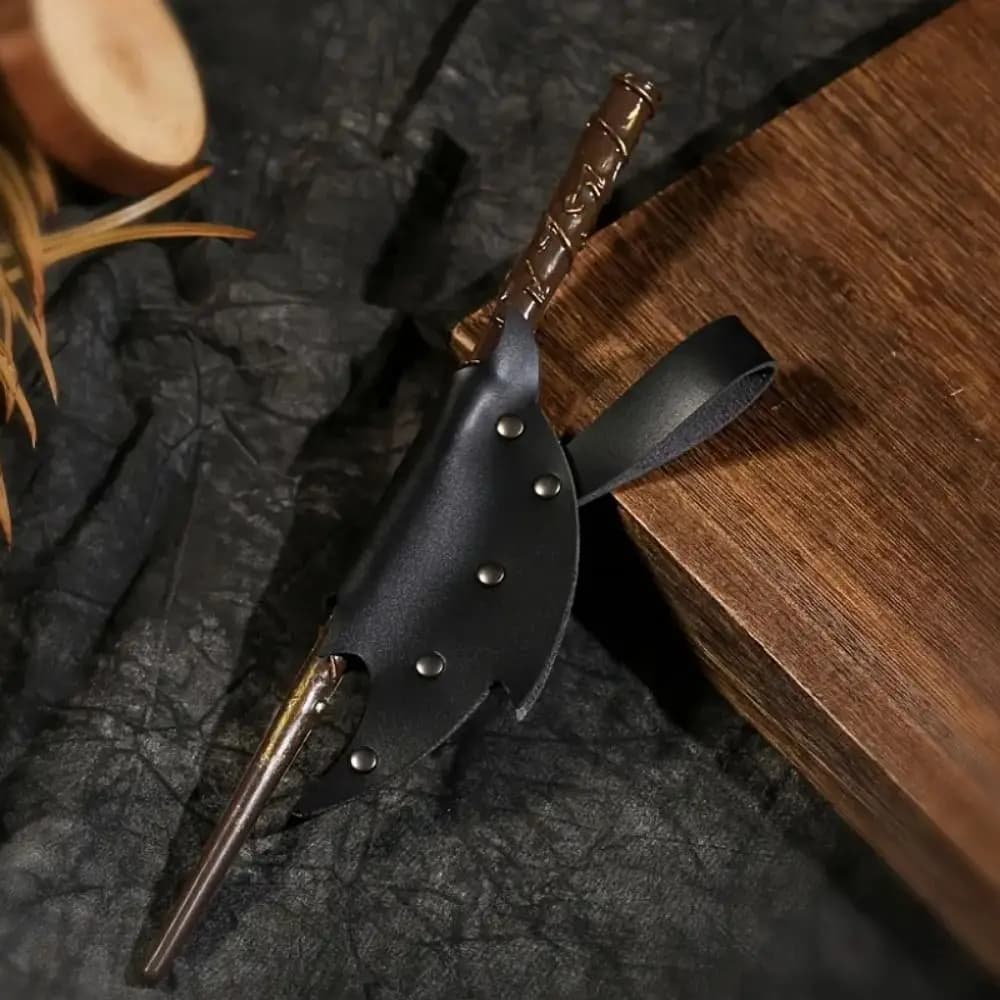 Étui de ceinture en cuir PU pour baguette magique, accessoires de cosplay polyvalents, étui pour baguette de sorcier, étui pour baguette de magicien, jeu de rôle