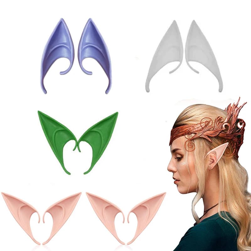Oreilles d'elfe féerique Cosplay Pixie oreilles pointues douces Renaissance fête d'halloween accessoire personnalisé de noël maquillage accessoires de mascarade d'elfe