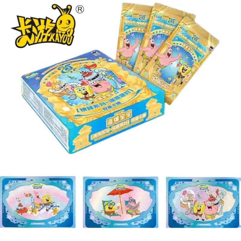 Carte Bob l'éponge SquarePants, nouvelles cartes périphériques de personnage d'anime du 25e anniversaire, édition limitée, carte de Collection précieuse, cadeaux