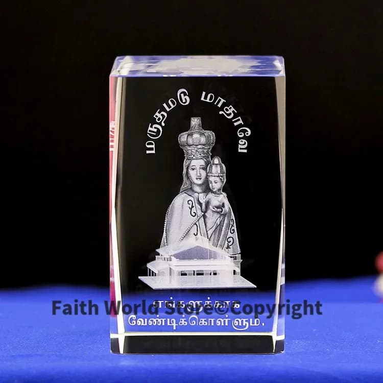 Image décorative en cristal 3D, décoration de la religion catholique romaine, la Vierge Marie la Madone, bon # bureau et maison, meilleur cadeau, livraison gratuite