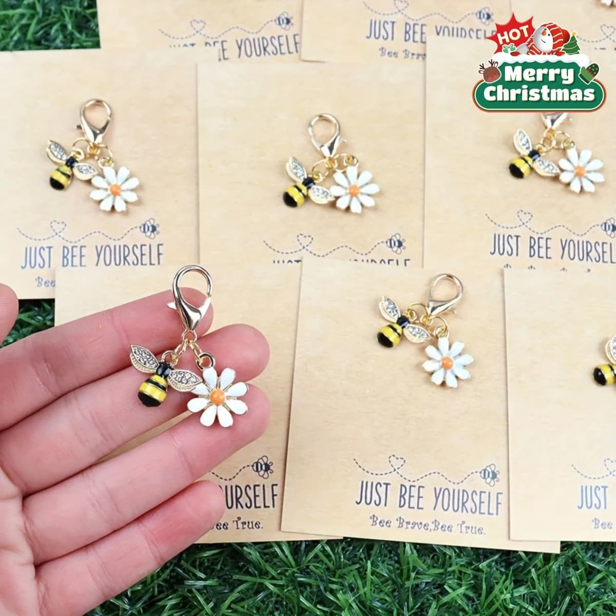 Coffret cadeau Just Bee Yourself, cartes d'encouragement positives avec thème d'abeille mignonne, cadeaux d'amitié dépliants, 10 pièces